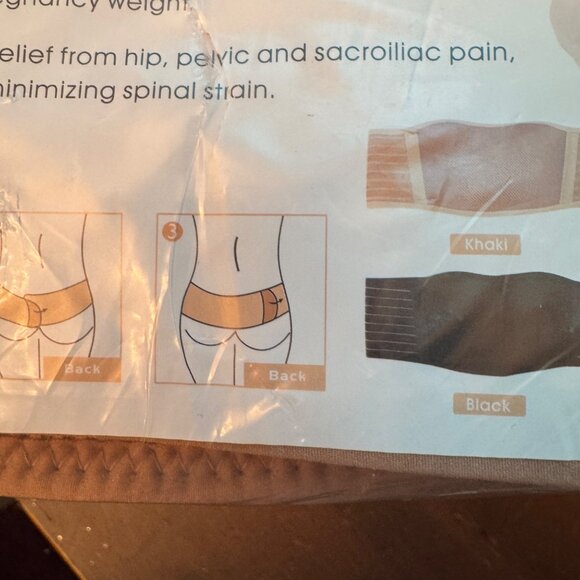 Pregnancy support safety brace band belt adjustable tan size XL New - Picture 6 of 10
